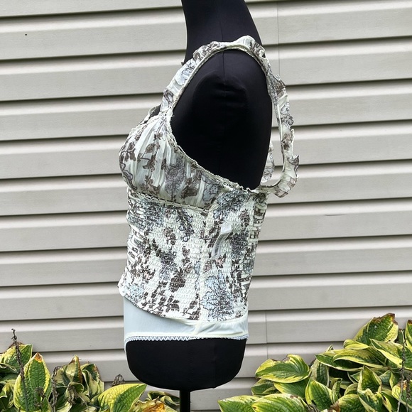 NWT Free People Weekend Plans Tea Combo Ivory Pleated Bodysuit - Picture 12 of 14